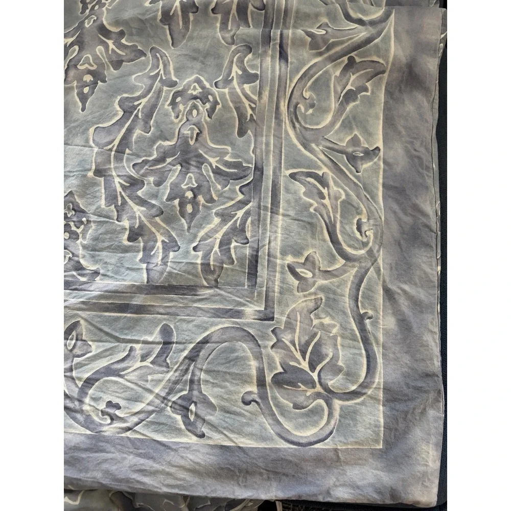 Restoration Hardware Blue Amalfi Rave Queen Size Duvet Cover Set Shams Italy
